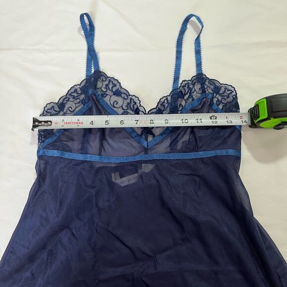 Vintage Victoria’s Secret Y2k Victorian Lace Sheer Dainty Slip On Dress Size S - Picture 2 of 6